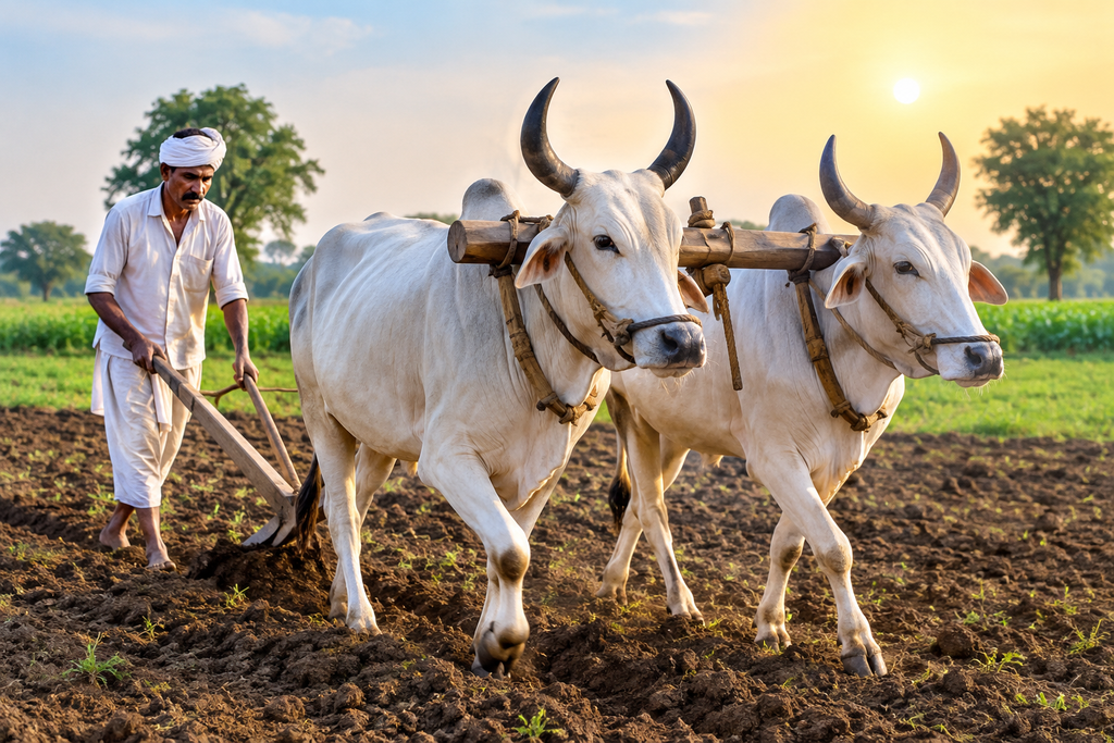 golden hour oxen ploughing field golden hour oxen ploughing field